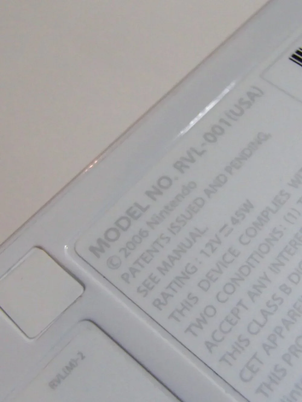 Nintendo Wii System model RVL-001 (USA) NO AV Cable